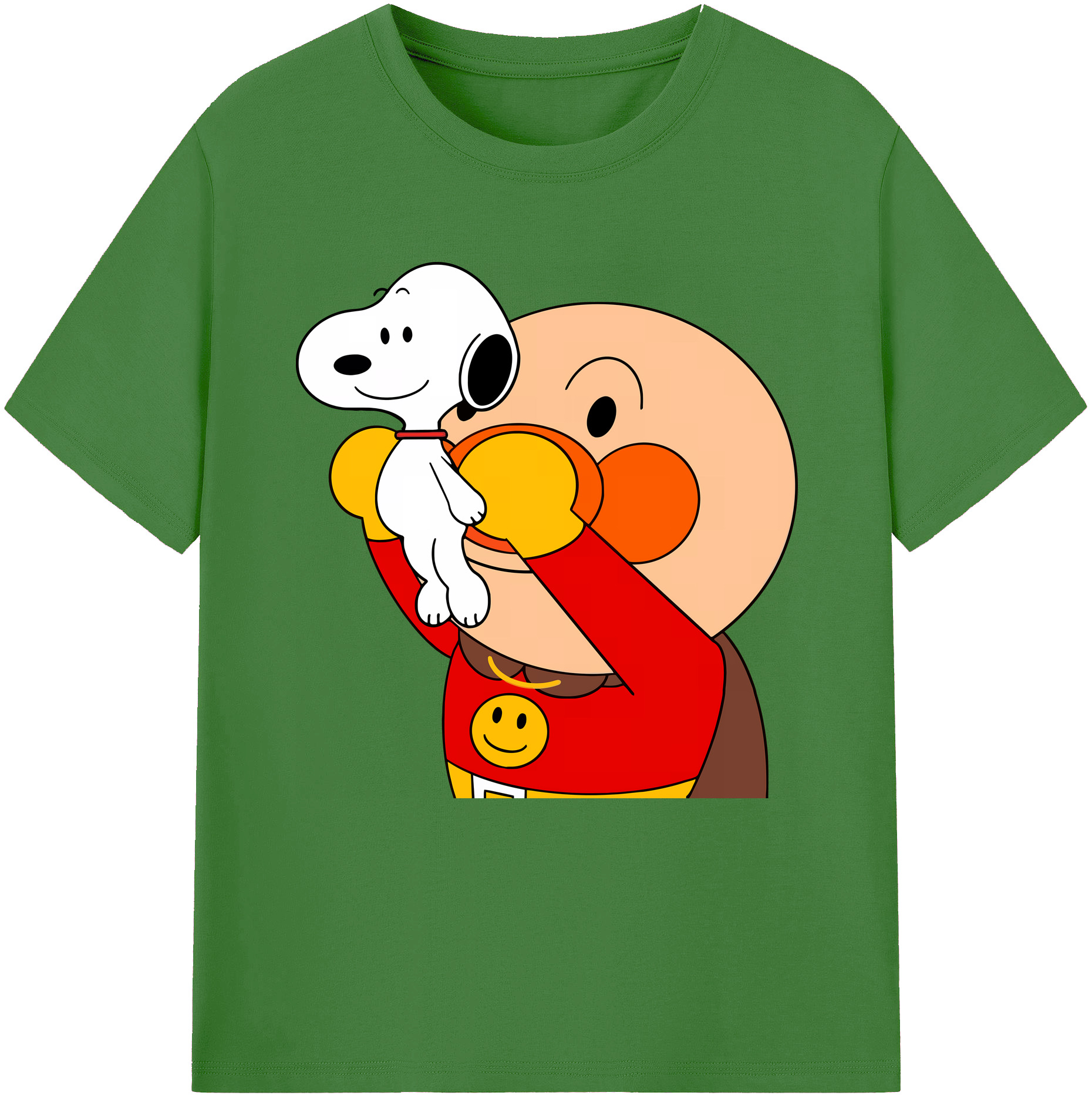 （画像用） アンパンマン Anpanman レディースカジュアルプリントTシャツ（綿100％）